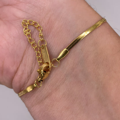 Flat Gold Bracelet