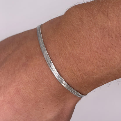 Flat Silver Bracelet