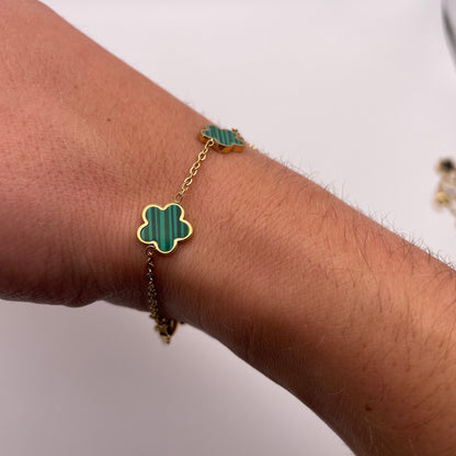 Green Clover - Gold Bracelet