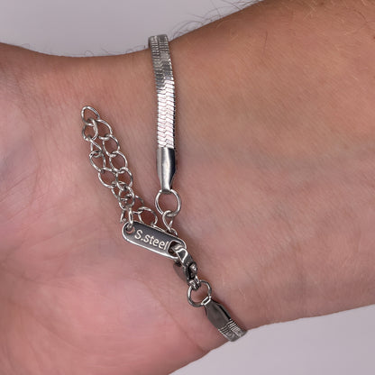 Flat Silver Bracelet