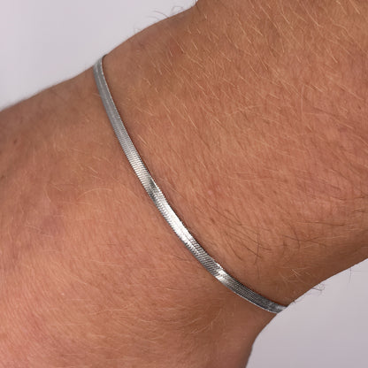 Flat Silver Bracelet