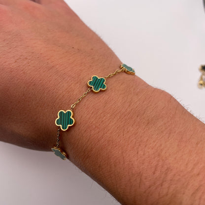 Green Clover - Gold Bracelet